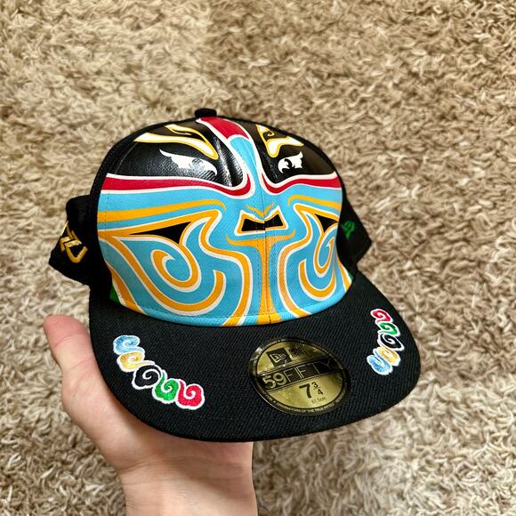 New Era X Yaxin 1990 Black Snapback Cap Wool Men’s Size 7 3/4 - Picture 1 of 8